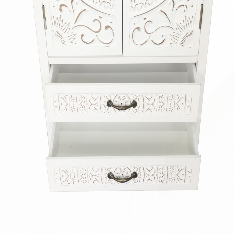 Armoire de rangement blanche 27 po