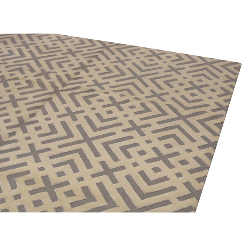 Tapis rectangulaire noué à la main