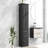 Tall Storage Cabinet With Three Drawers For Bathroom/Office, Black-1766780075