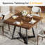 Dining Table for 4, wooden dining table, Industrial Style, Sturdy Metal Frame, 80 x 80 x 75 cm dinner table Kitchen Table for Dining Room, Living Room, Apartment, Rustic Brown-1088567752-1088567757