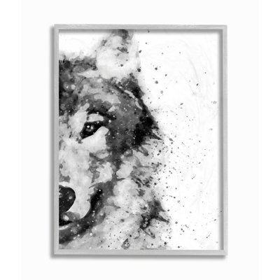 «Forest Wolf Wild Animal Watercolor Pop White» par Ziwei Li - impression d'art graphique