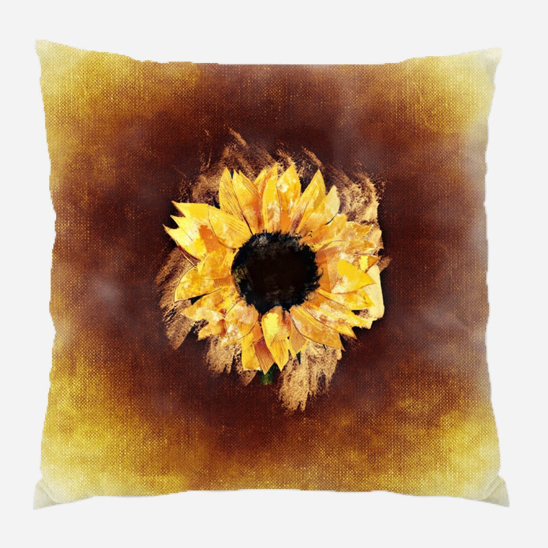 Coussin Sunflower, Microsuède, Extérieur