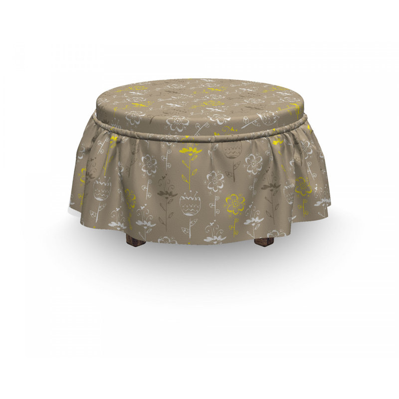 Housse pour repose-pieds à coussins carrés, Motif 1
