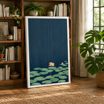 Water Lily at Rest Botanical - Wrapped Canvas