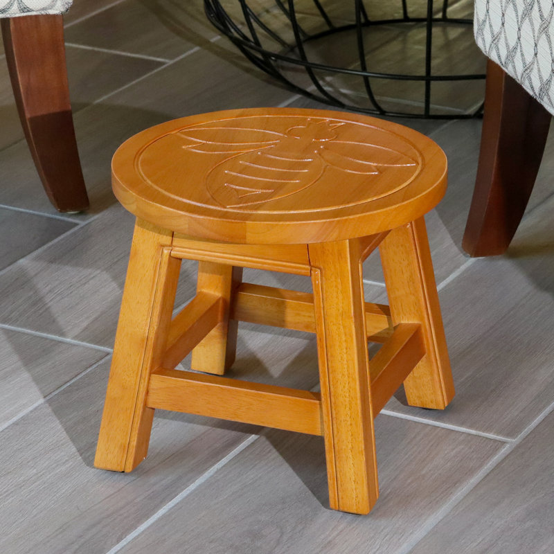 Grand escabeau en bois naturel inspiré de la reine des abeilles - 11 po naturel, avec