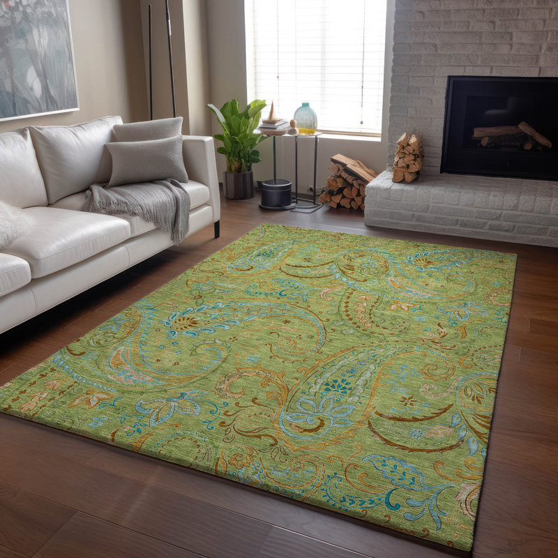 Tapis Cerrito AMF533 lavable à la machine de qualité supérieure, Rectangulaire 3 pi x 5 pi