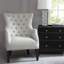 Fauteuil d'appoint rembourré, fauteuil à oreilles capitonné, fauteuil simple de salon
