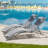 Set Of 2 Outdoor Chaise Lounge, Patio Recliner Chairs With Adjustable Backrest And Removable Pillow, Pool Lounge Chairs-579612053