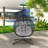 Versatile Hanging Egg Chair With Pe Rattan Hollowed-out Design, Iron Base, A Headrest And Cushion-1229021120