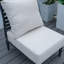 Fauteuil club d'extérieur en aluminium avec coussins