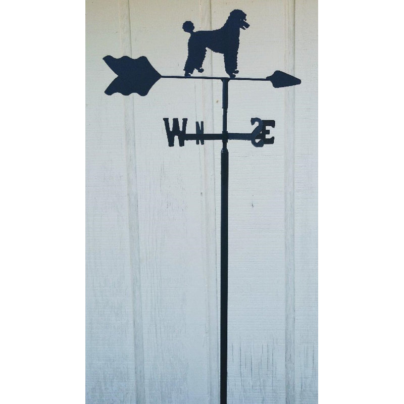 Girouette de caniche à fixation pour jardin