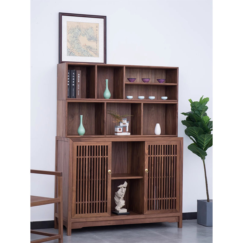 Armoire d'appoint moderne et minimaliste, Noyer