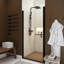 Porte de douche demi-cadre avec verre transparent l 34 po x H 72 po