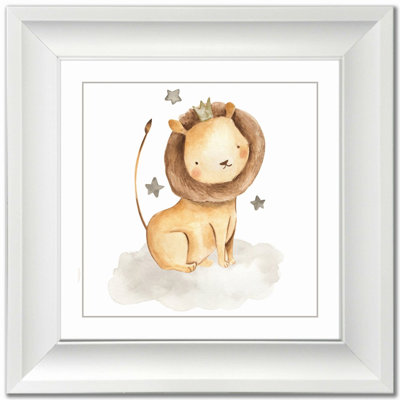 Lion avec étoiles, art mural sur toile