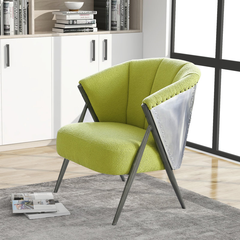 Fauteuil demi-tonneau 26,75 po, Polyester vert