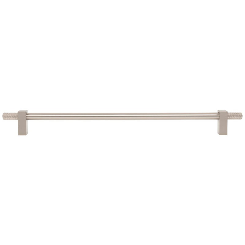Larkin 4 Knurled Ends Bar Pull, Satin Nickel, 12"