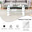 Modern minimalist double layered transparent tempered glass coffee table and coffee table, paired with white MDF decorative columns. Computer desk. Game table.