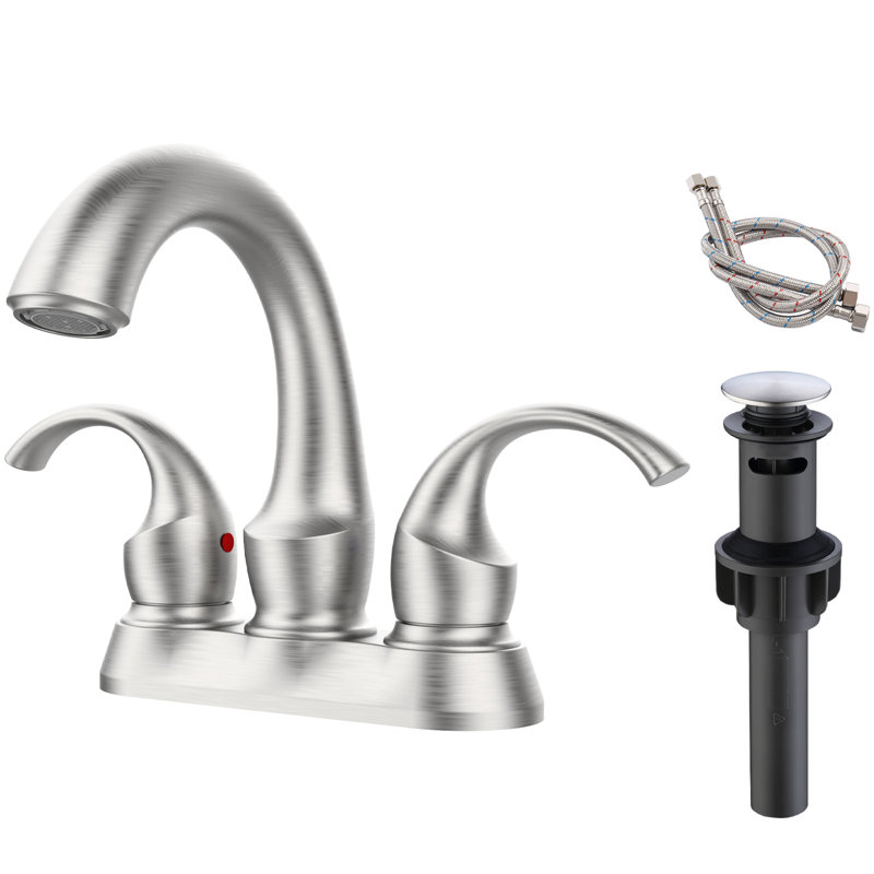 Robinet de salle de bain moderne en nickel brossé 4 po Modern