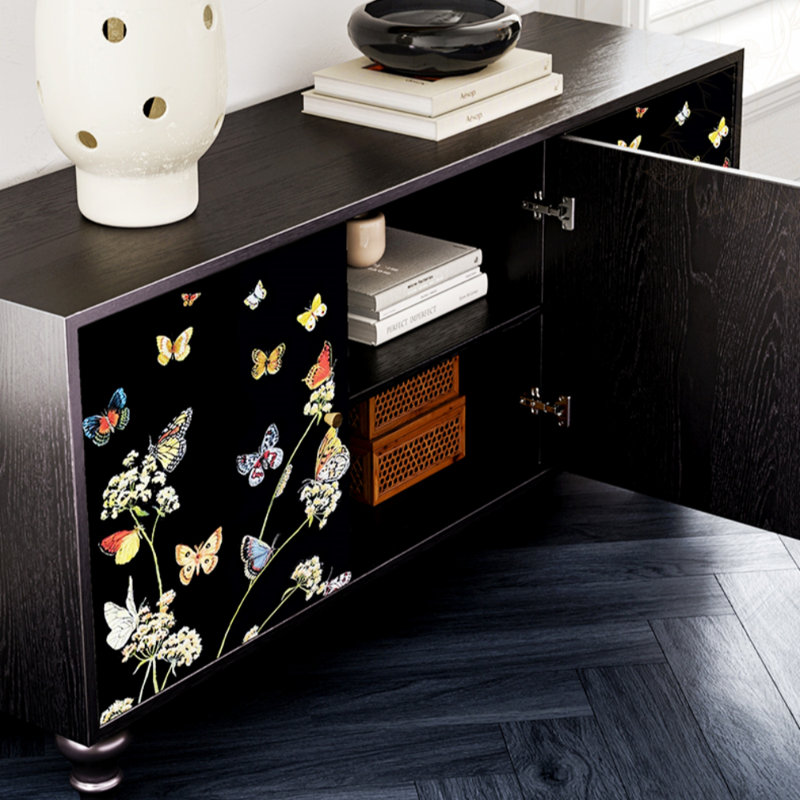 Painted Butterfly Sideboard