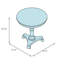 Dani Round Pedestal 16"W Side Table