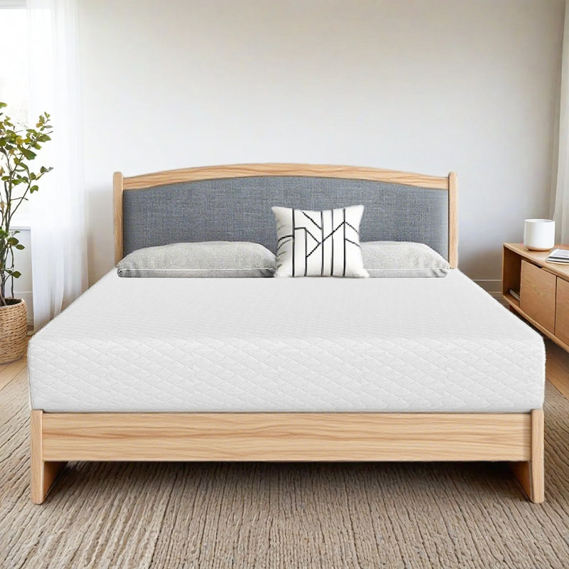10-Inch Medium Firm Gel Memory Foam Mattress, Cooling Pressure Relief Mattress in a Box with Supportive Foam, King Size, 10"