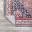 Tapis terre cuite / bleu marine lavable à la machine Lesandra-1658736734