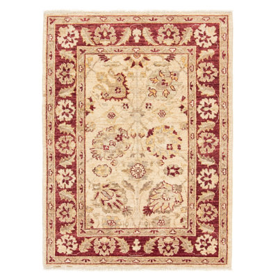 Floral Wool Hand Woven 92cm X 124cm Area Rug