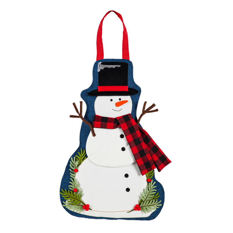 Décoration de porte Winter Snowman