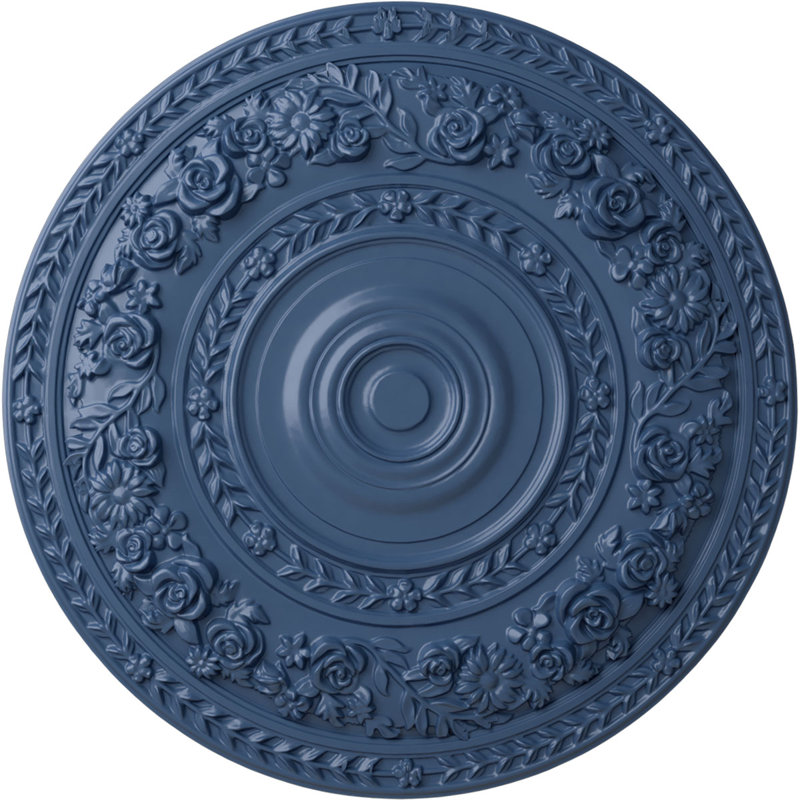 Endurathane Rose Ceiling Medallion, 33 7/8"OD x 2 3/8"P (Fits Canopies up to 13 1/2"), Hand-Painted Americana Finish
