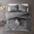 Luxurious Velvet Bedding Sets, Polyester Grey Elegance For Home Comfort
