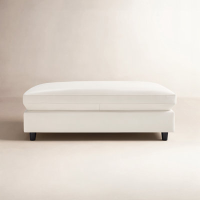 Fleetwood 45" Genuine Leather Rectangle Ottoman