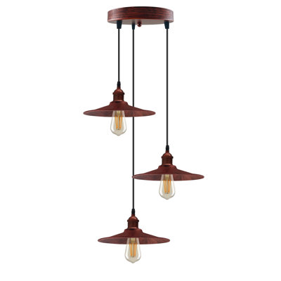 Arvol 3 - Light Rustic Red Cluster Pendant