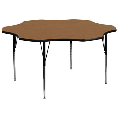 Goddard 60'' Flower Thermal Laminate Activity Table - Adjustable Legs