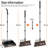 JOYBOS All-in-one Cleaning Set, Broom And Dustpan Set + Flat Mop And Bucket Set, Includes 2 Broom Heads And 7 Reusable Microfiber Mop Pads