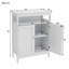 Armoire de rangement pour salle de bain polyvalente avec portes à double volet et tablette réglable