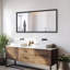 Miroir mural de salle de bain rectangulaire surdimensionné avec cadre-802330083-802330087