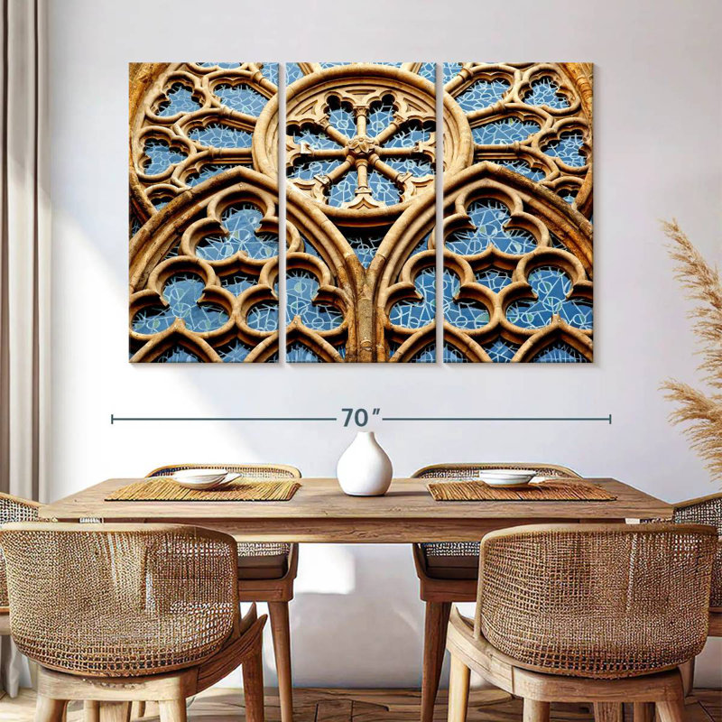 Lilie Ornamental Church Window, 42" H x 65" W
