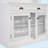 83.4" Tall Bookshelf, Modern Bookcase With 2 Glass Doors And 1 Drawer, Storage Bookcase With Open Shelves-1859845170