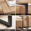 Table de bout naturelle et noire en forme de C-93594760