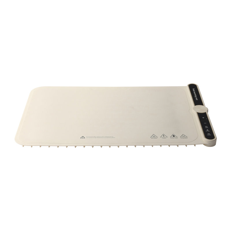 Plateau chauffant électrique en silicone avec 9 réglages de température et minuterie, tapis chauffant à roulettes portable pour les fêtes et la restauration
