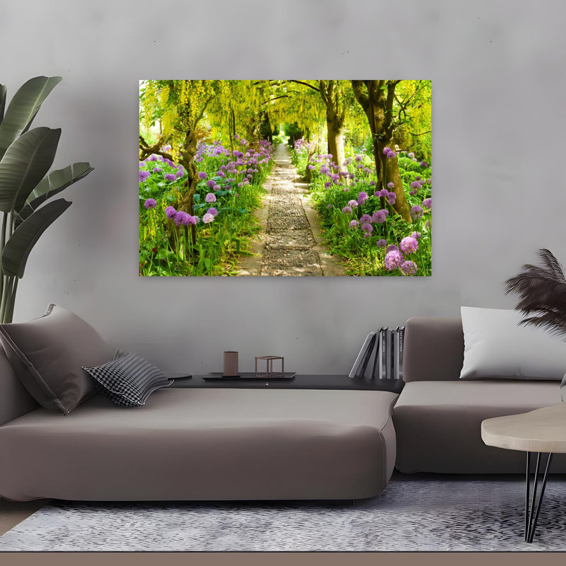 Laburnum arbres à Barnsley House, Gloucestershire, Angleterre, architecture abstraite, art floral, H 32 po x l 48 po