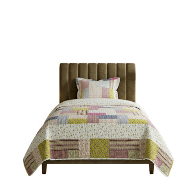  Ensemble de courtepointe Patchwork - avec taies décoratives - literie légère multicolore lavable à la machine