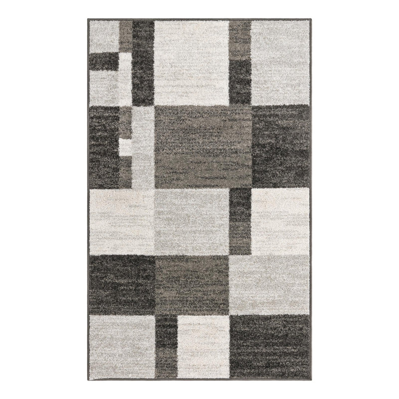 Harender Geometric Indoor Rug, Rectangle 3'3" x 5'3"