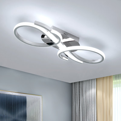 Darlys 2-Light LED Semi Flush Mount Light