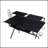 Rectangular Computer Desk With Keyboard Tray, Black