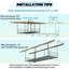 Supports de rangement pour plafond de garage avec panneaux latéraux, support de rangement de garage supérieur, hauteur réglable de 22 à 42 pouces, acier au carbone robuste, poids de 600 lb, avec panneau latéral-129030280