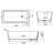 67 inch freestanding solid surface soaking bathtub for bathroom