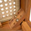 Chaise en bois d'acacia avec osier brun clair Netro
