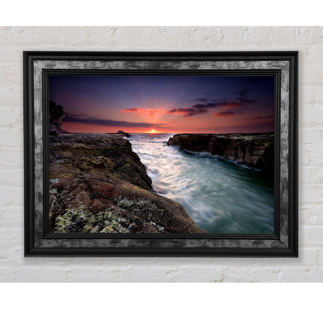 Sonnenuntergang am Muriwai Strand - Einzelne Bilderrahmen Kunstdrucke