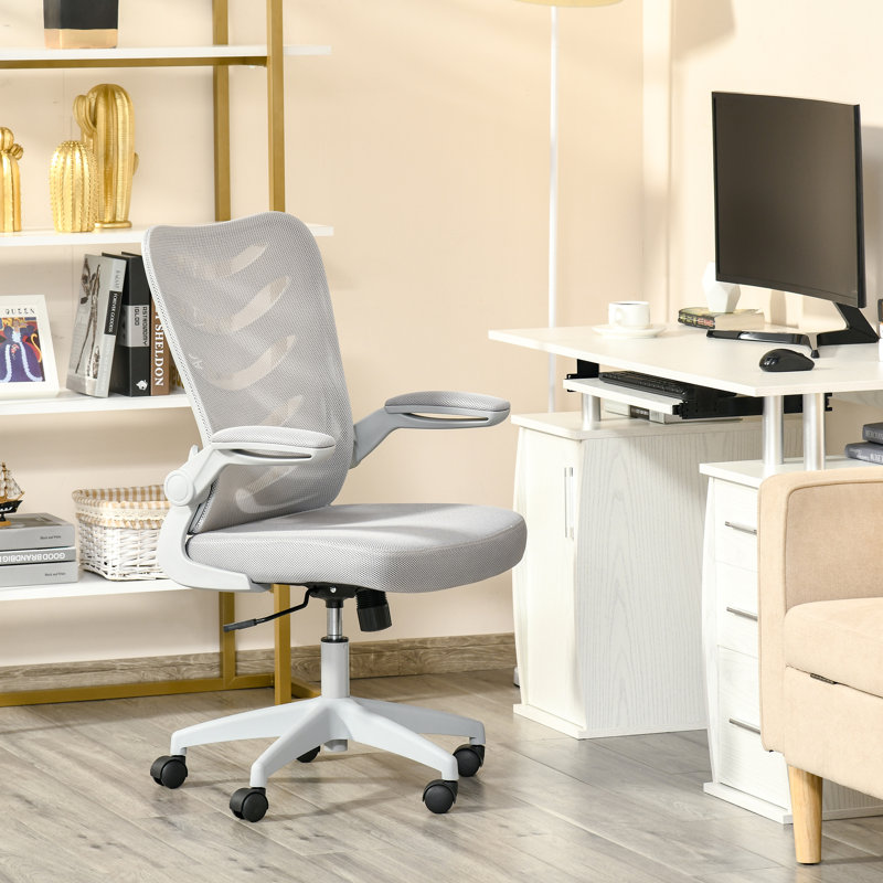 Chaise de travail en filet Caidenlee, gris